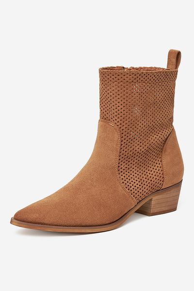 DeeZee Women's high heel ankle boots beige heel 36