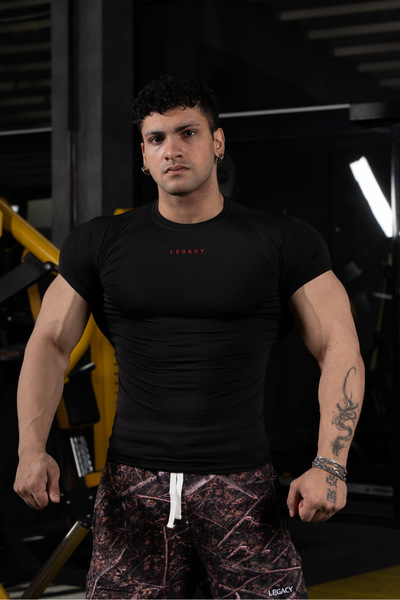 LEGACY'S ROAD Performance Kısa Kollu Compression T-shirt