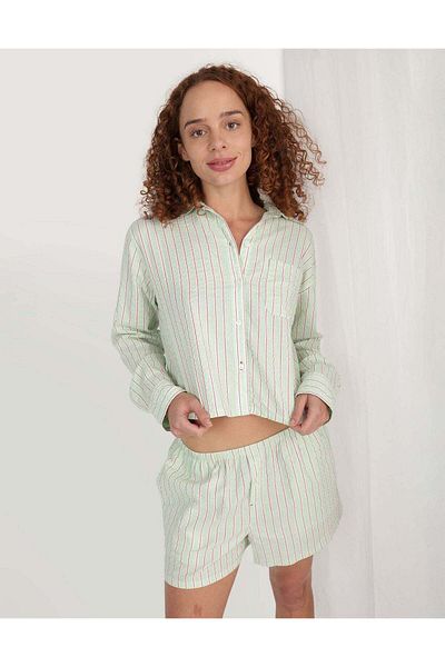 AMERICAN EAGLE Aerie Off-Duty Seersucker Pajama Shirt