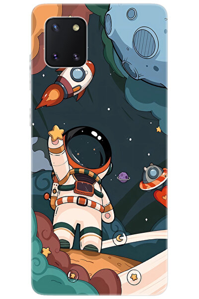 Samsung Galaxy Note 10 Lite (SM-N770F) Compatible Case Patterned Silicone Astronaut NGO:696 CP-Gh9Jl4l