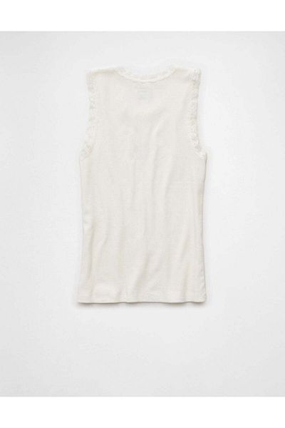 AMERICAN EAGLE AE Graphic Lace Trim Tank Top