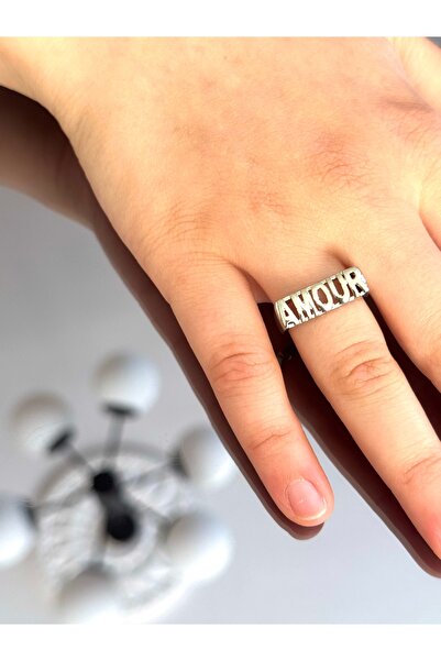 XUPING JEWELRY 18K ayarlanabilir amour yazılı çelik yüzük kararmaz paslanmaz
