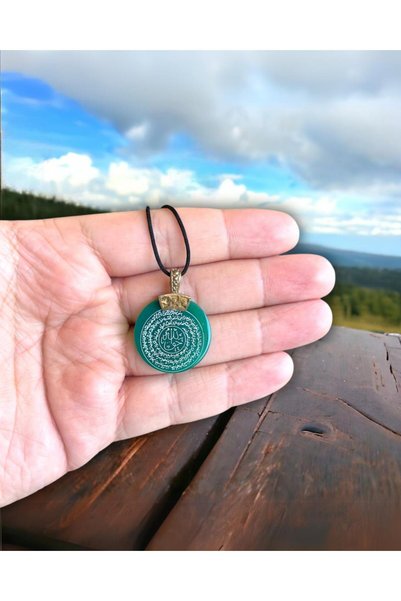 İKİZLER DOĞAL TAŞ Hakkani Seal Prayer Necklace |   Agate Stone Prayer Natural Stone Necklace