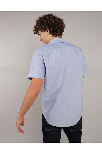 AMERICAN EAGLE AE Short-Sleeve Slim Fit Button-Up Shirt