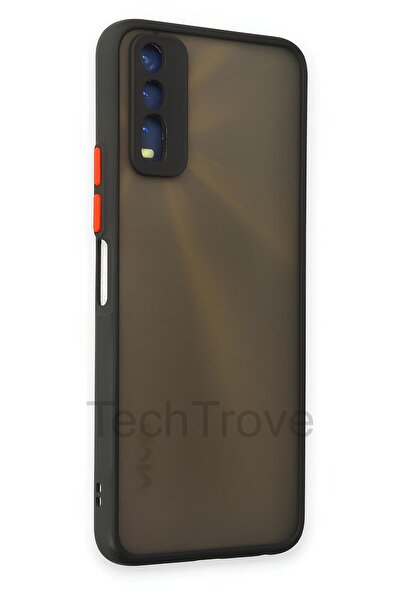 TechTrove Vivo Y20 Kılıf Darbe ve Kamera Korumalı Lüks Mat Silikon Kapak