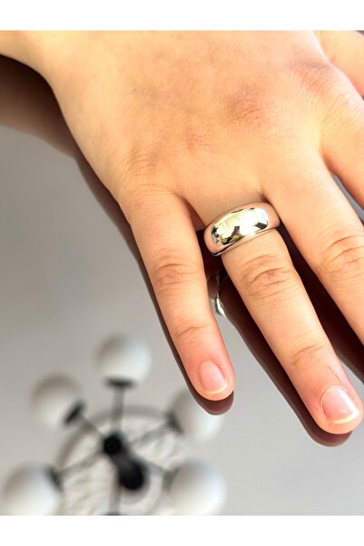 XUPING JEWELRY 18K ayarlanabilir bombeli çelik yüzük-alyans kararmaz paslanmaz