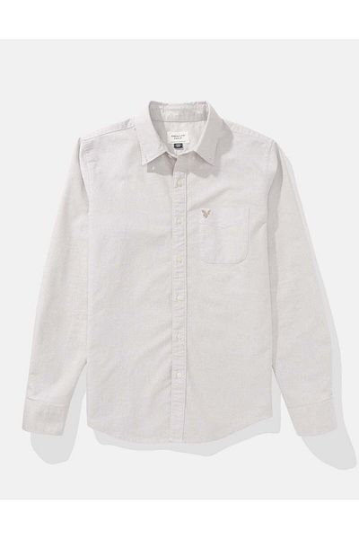 AMERICAN EAGLE قميص AE Everyday Oxford بأزرار