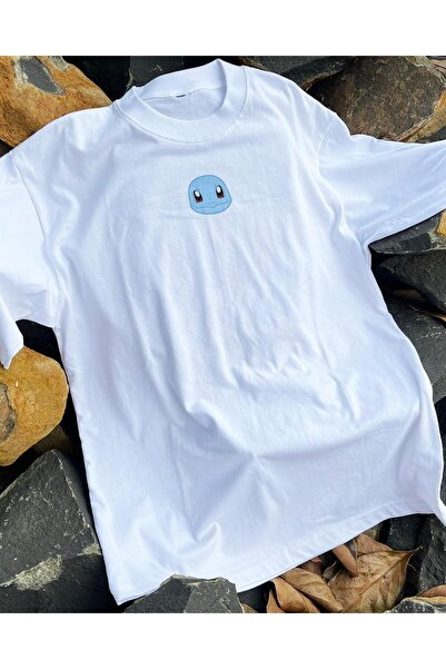 pokemon karakterleri baskılı t shirt
