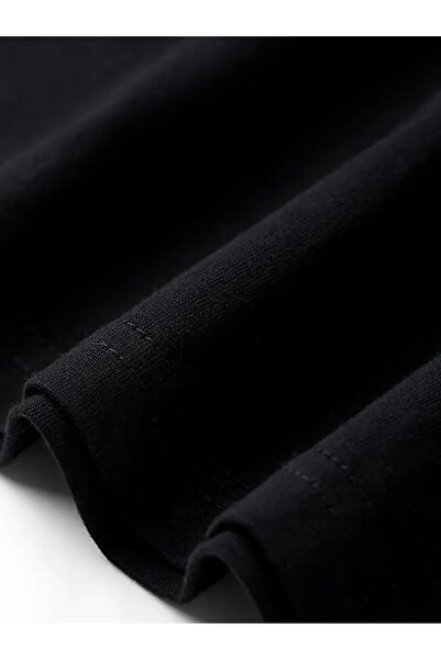 qubo sportswear & company qubo Унісекс негабаритний друкований бавовняний екіпаж з коротким рукавом з коротким рукавом ЧОРНА футболка