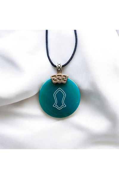 İKİZLER DOĞAL TAŞ Hakkani Seal Prayer Necklace |   Agate Stone Prayer Natural Stone Necklace