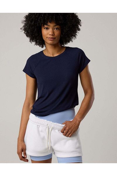 AMERICAN EAGLE OFFLINE By Aerie Thumbs Up Ribbed T-Shirt