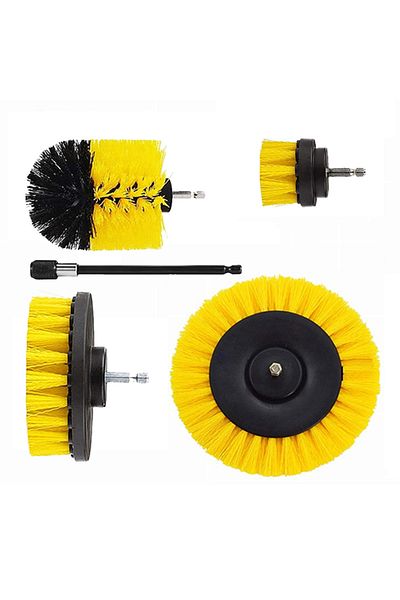 EAFC 5pcs 3/5pcs Electric Drillbrush Scrub Pads Grout Power Drills Scrubber Cleaning Brush Tub Cleaner Fo