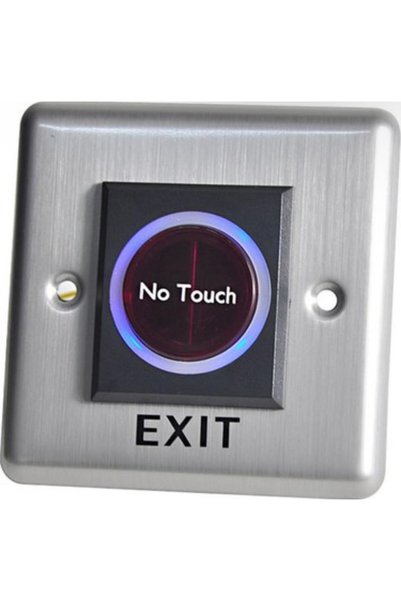 ONS Kare No Touch Temassız Çıkış Butonu | LED Işıklı | Paslanmaz Gövde | EXIT Paneli