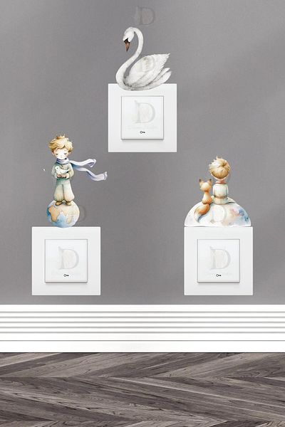 KT Decor Little Prince 3 Socket Sticker Set