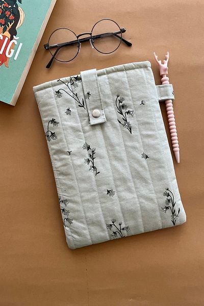 Outlet Çarşım Floral Water Green Θήκη βιβλίου Δώρο για τους λάτρεις του βιβλίου