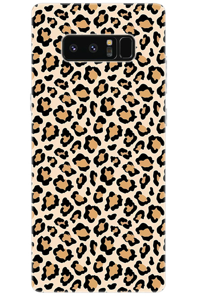 Ceppare Samsung Galaxy Note 8 (SM-N950F) Uyumlu Kılıf Desenli Silikon Leopar ...