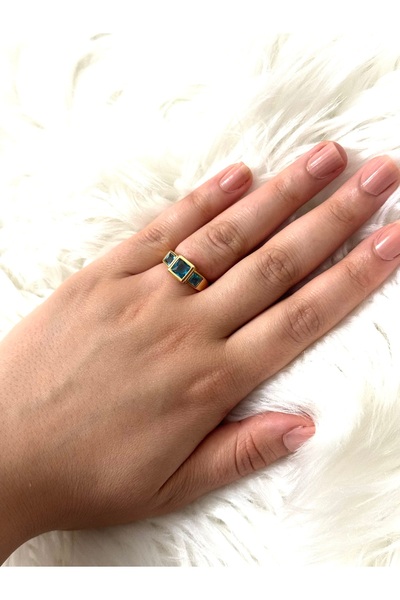 XUPING JEWELRY 18K ayarlanabilir zirkon taşlı çelik yüzük paslanmaz kararmaz