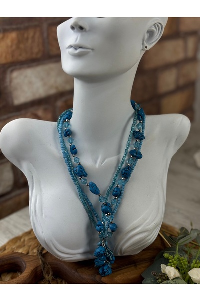 SEDEF TAKI Kabuk model taşlı kolye