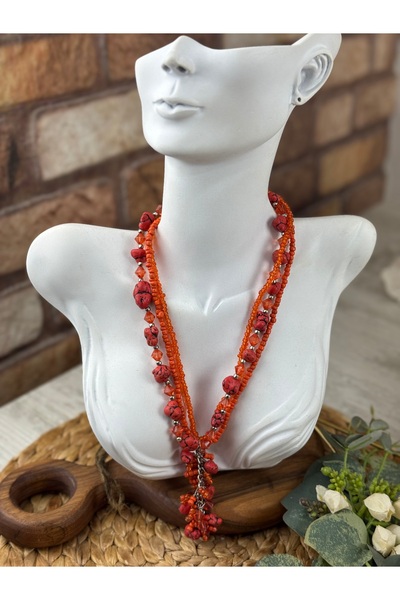 SEDEF TAKI Kabuk model taşlı kolye