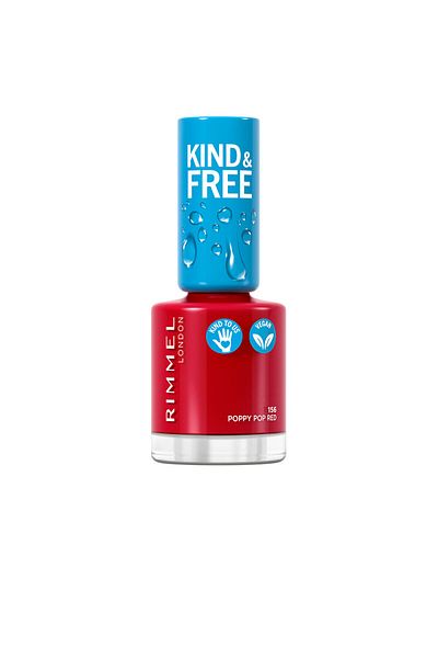 RIMMEL LONDON Kind & Free Nail Polish #156-poppy Pop Red 8 ml