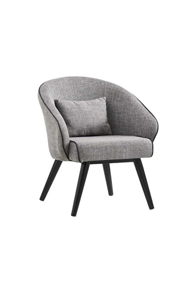 Generic Dining chair, Fabric Dining Side Chair With Black Legs Grey