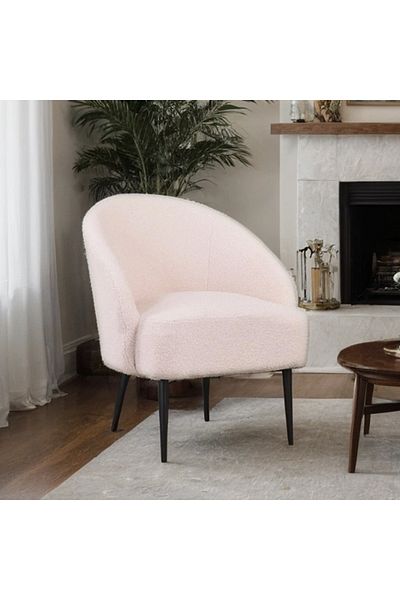 Generic Modern Boucle Chair for Living Room and Bedroom Biege