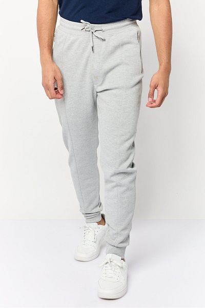 CELIO Men Regular Fit Heather Jogger Pants, Grey