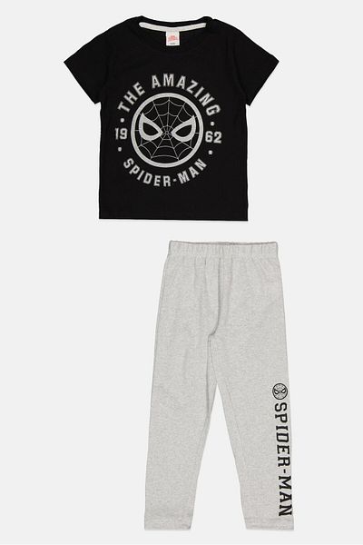 Marvel Toddlers Boy 2 Pieces The Amazing Spider-man Pajama Set, Multicolor