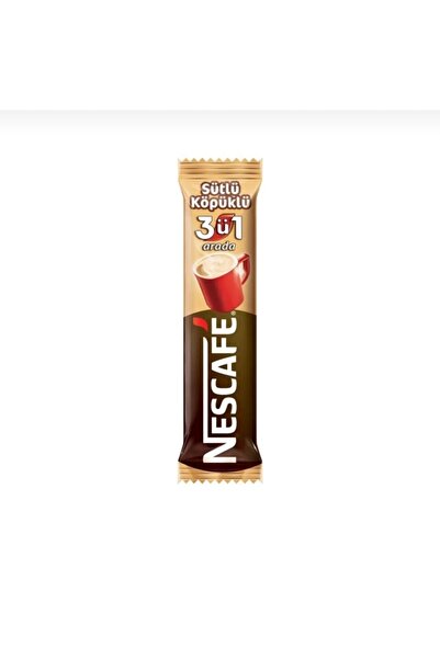 Nescafe Nescafé 3'ü 1 Arada Sütlü Köpüklü 48’li x 2 Koli – Toplam 96 Adet Çub...
