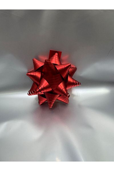 Ambalaj Evi Adhesive Polar Star Bow Gift Adhesive Big Red Bow Box Ornament 10 Pieces