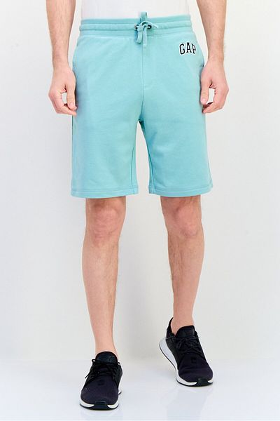 GAP Men Regular Fit Drawstring Embroidered Logo Short, Green