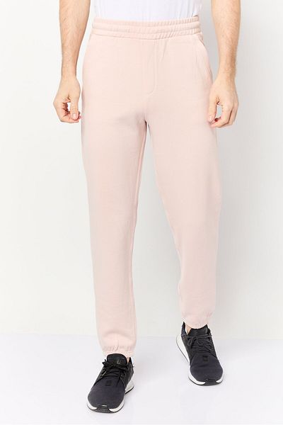 CELIO Men Oversize Fit Solid Drawstring Jogger Pants, Pink