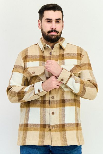 CELIO Men Checkered Jacket Shirt ,multicolor