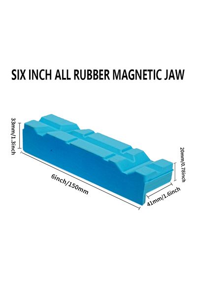 LiTuiLi 6 Inch Ltl3p06 Blue Rubber Vise Magnetic Protective Cover Protection Strip Jaws For 2.5/4/5/6 Inch H