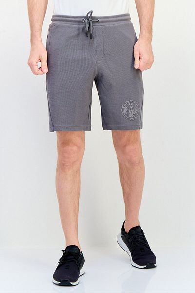 GAP Men Brand Logo Basic Shorts, Dark Grey
