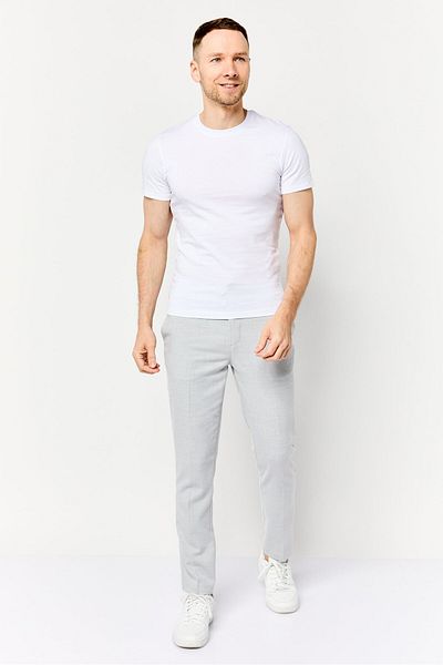 CELIO Men Regular Fit Plain Smart Jogger Pants,light Grey