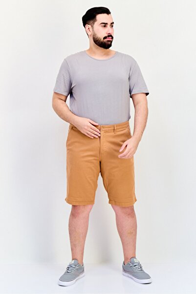 CELIO Men Plain Basic Shorts, Brown