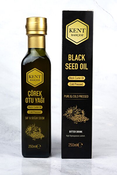 KENT BAHÇESİ Çörek Otu Yağı 250 ml Analizli Soğuk Sıkım %100 Saf Doğal Acı Iç...