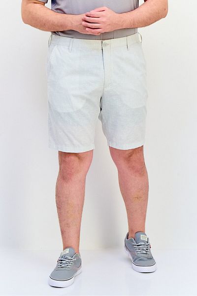CELIO Men Micro Stripe Basic Shorts, Grey