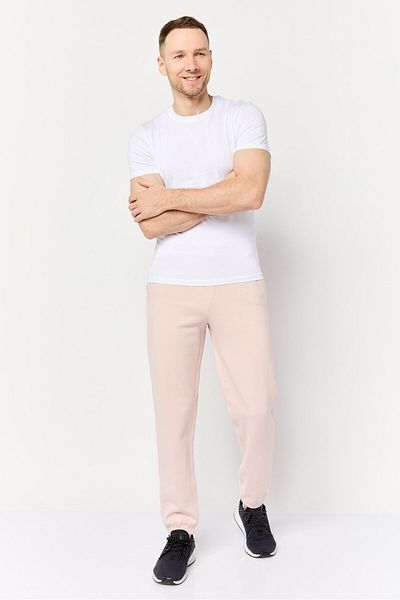 CELIO Men Oversize Fit Solid Drawstring Jogger Pants, Pink