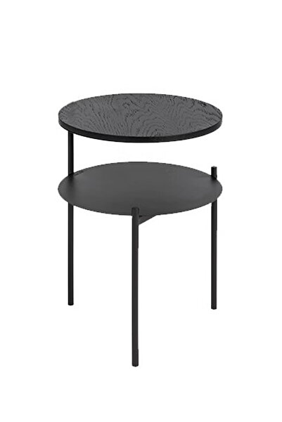 sharpdo Double-Layer Coffee Table Sofa Side Table, Mini Balcony Simple Small Coffee Table 40*40*52.4CM