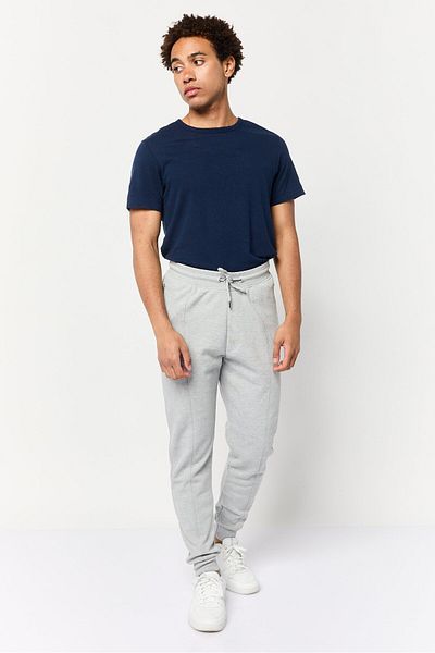 CELIO Men Regular Fit Heather Jogger Pants, Grey