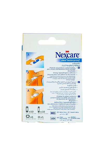 Nexcare Clear Waterproof Bandage Assorted 30 pcs