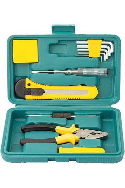 fulina Household Repair Tool Kit,12 Pcs,with Lockable Handy Toolbox, for Repair Maintenance and DIY