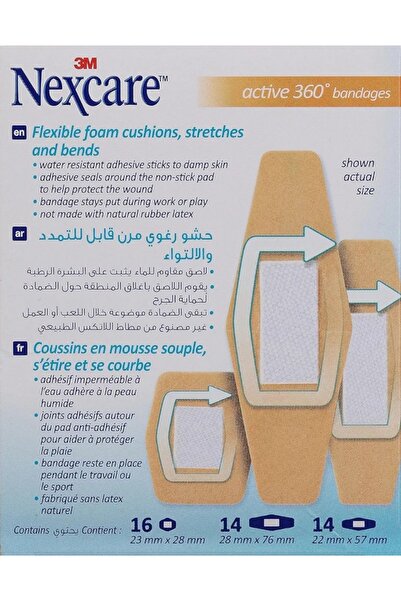 Nexcare 3M Active 360 Bandage, 19mm x 72mm, Pack of 10 – Flexible & Breathable