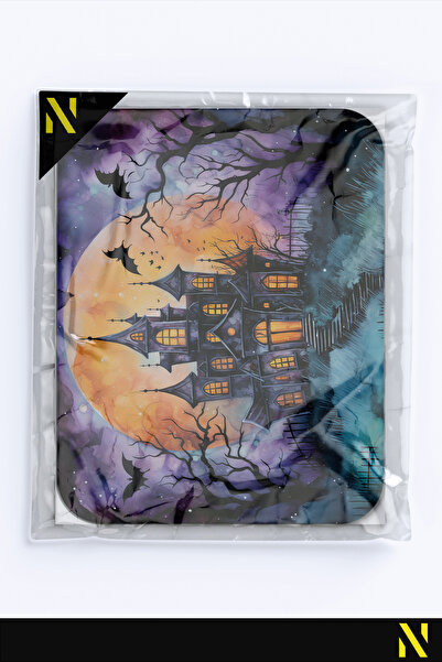 nilizma Ергономична подложка за мишка с мотив за Хелоуин и противоплъзгаща основа за дома и офиса