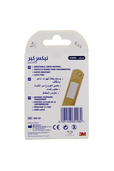 Nexcare Bandage Sheer Regular 20pcs