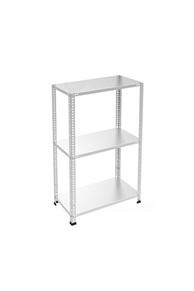 RafBurada 3 Katlı Galvaniz Çelik Raf - Depo, Arşiv, Kiler, Dosya, Market Rafı...