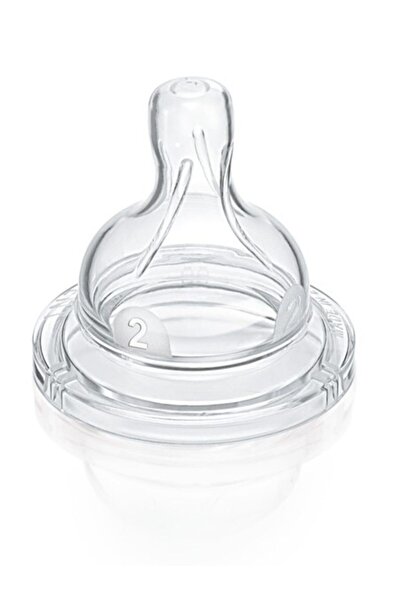 Philips Avent لهاية أطفال كلاسيكية من السيليكون بزجاجة ذات فتحتين لعمر شهر واحد