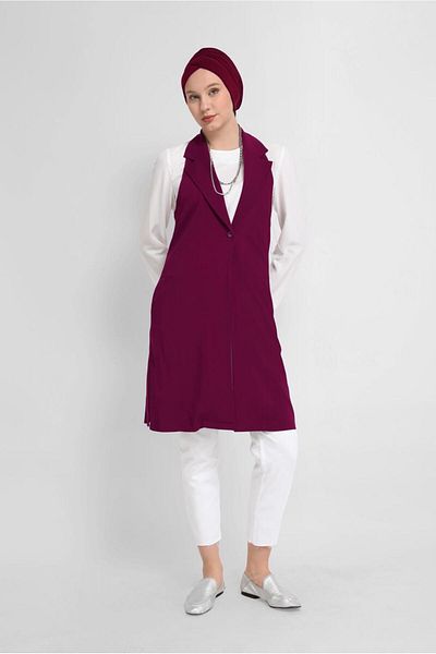 Alvina Button Detailed Crossbody Vest 40845